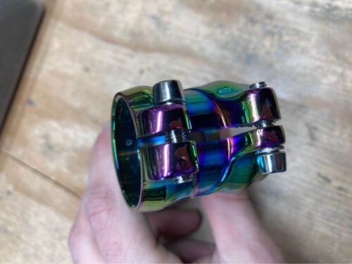 Anodized oil slick stem 70 mm 1 1/8 inch 31.8 +/- 17 degree road mountain bike - Picture 6 of 7