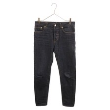 DIOR 20SS Slim 17.5 Selvage Jeans Tape Logo Embroidery Button Fly Selvitch Used