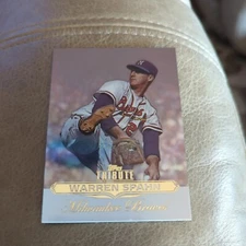 2011 Topps Tribute Baseball #91 Warren Spahn Milwaukee Braves Nice Card ￼⚾️🔥