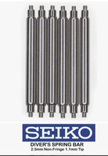 22mm OEM SEIKO 2.5mm FAT Spring Bars PROSPEX Non-Fringe 1.1mm Tip