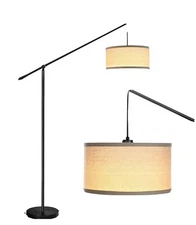 Floor Lamp, Modern Standing Lamp with Arc Design, Foot Switch & Metal Base