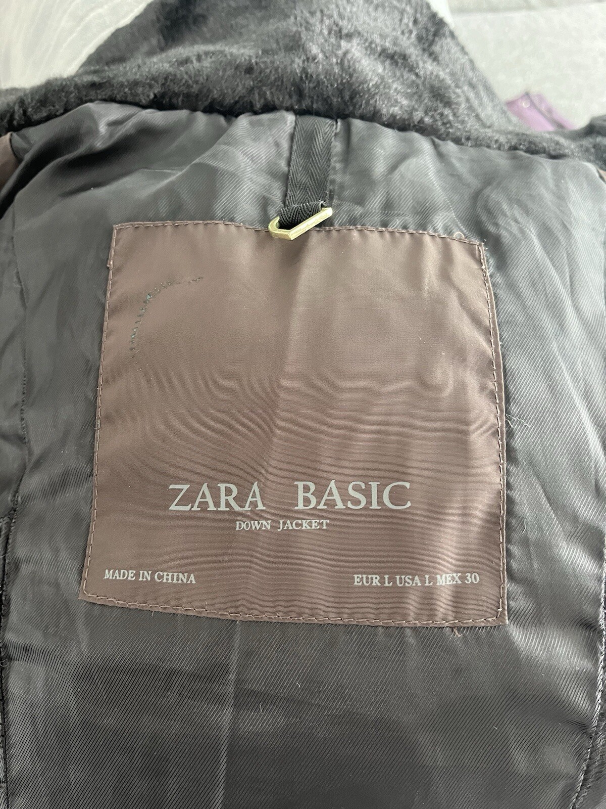 Zara Basic Down Brown Jacket Size EUR Large - image 5