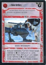 Star Wars CCG Coruscant Rare Rebel Artillery