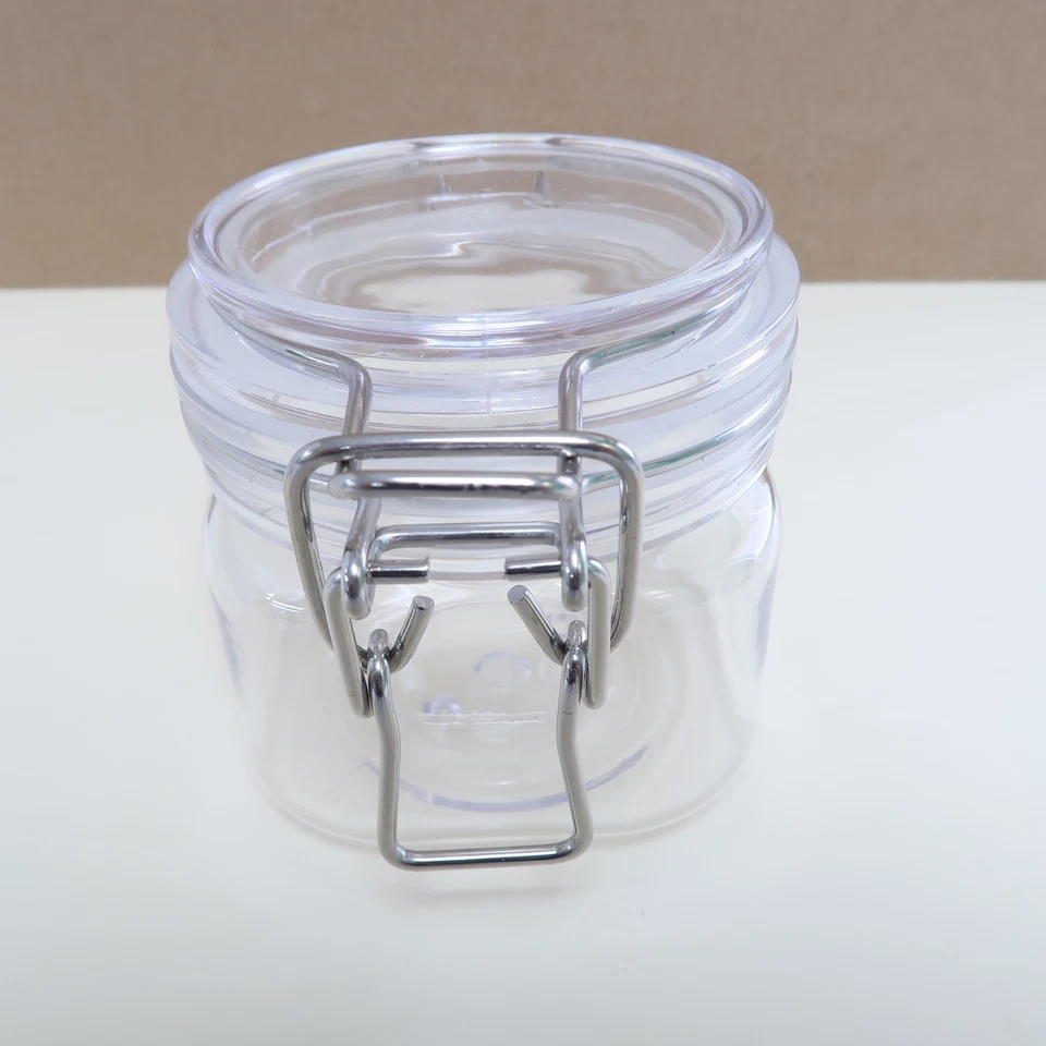 *ESPECIAL VERANO* Frascos de almacenamiento de cocina con base cuadrada con abrazadera de metal 6,5 oz (paquete de 6) Foto 3 de 4