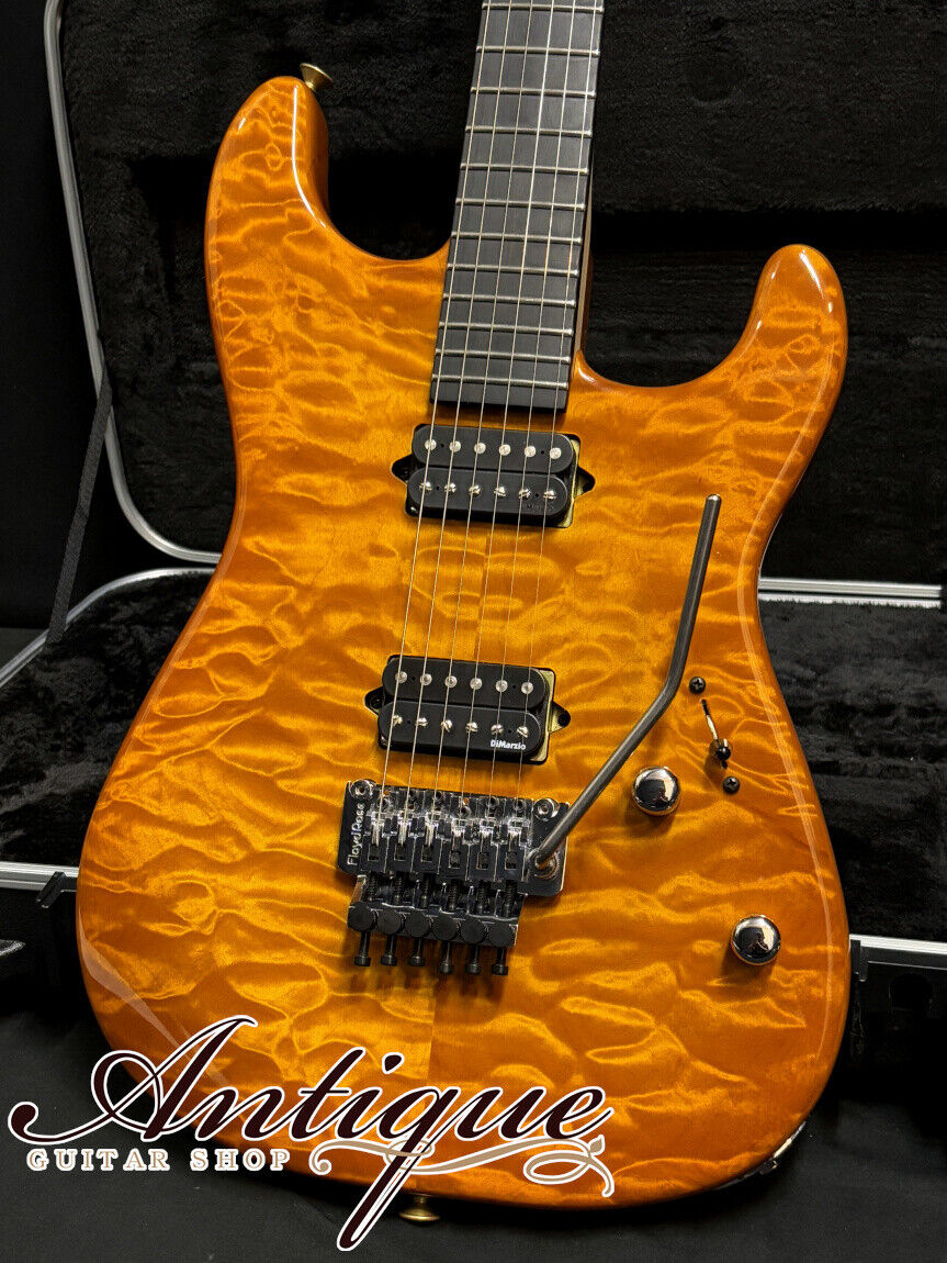 Charvel USA Custom Shop San Dimas 2H Ebony 2017 Amber Lager Charvel USA Custom Shop San Dimas 2H Ebony 2017 Amber Lager
