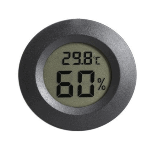 5 piezas humidificador digital de cigarros termómetro temperatura redondo negro - Imagen 4 de 15