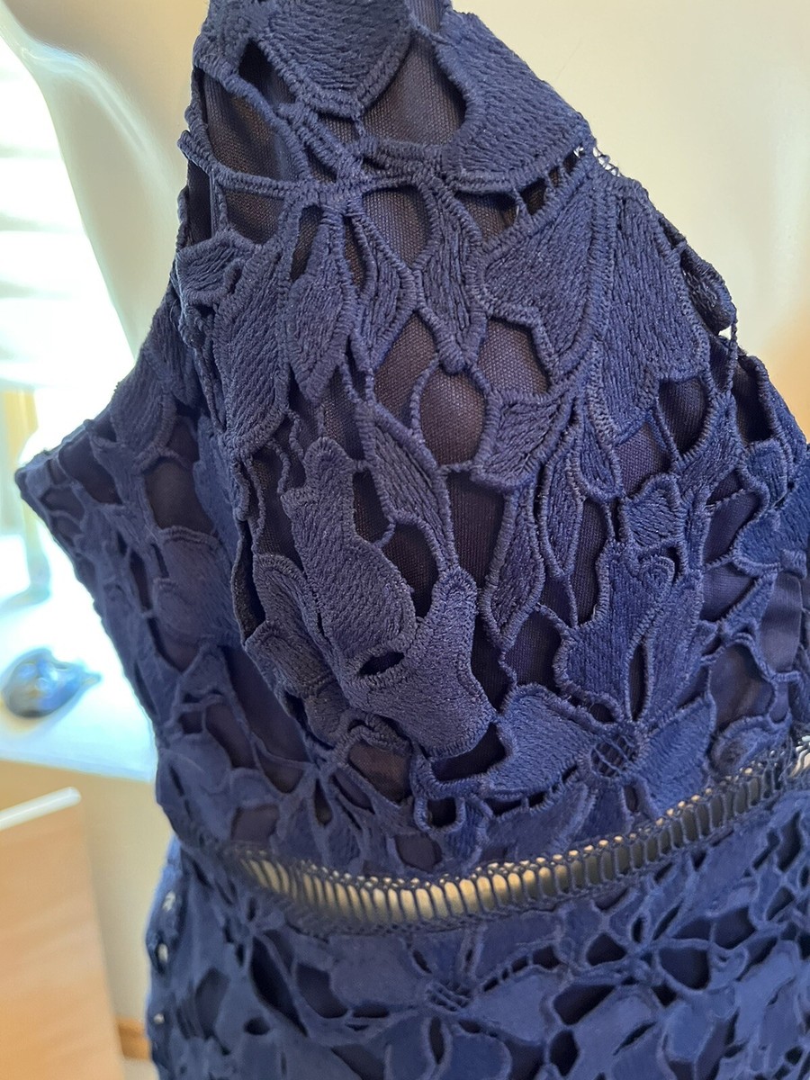 blue lace dress uk Molly 3/4 Sleeve Lace Swing Dress, Royal Blue – Jolie Moi Retail main image 0