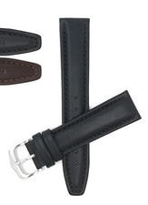 Bandini Mens Leather Watch Band - Brown  Black - 12mm to 22mm Extra Long Too