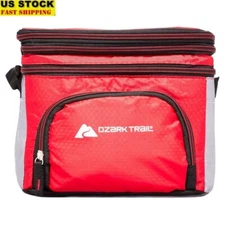 Soft Sided Cooler Bag 6 Can Capacity Insulated Adjustable Strap Hiking Camping