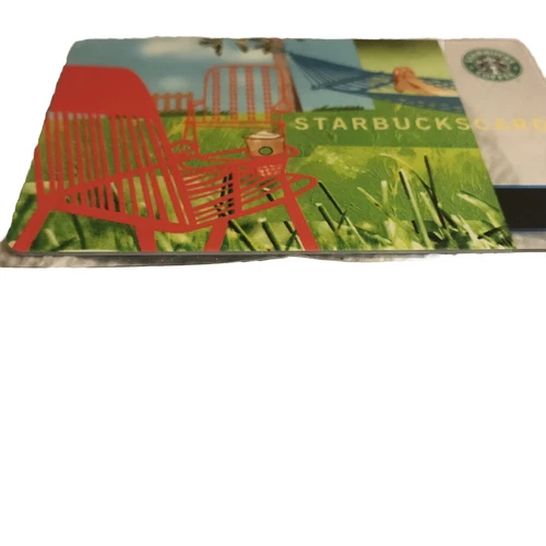 2004 Starbucks Card Summer Red Chair Unused No Value Pin Hidden 6015 Never Used.