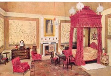 Tuck's Oilette of The Queen's Doll House King's Bedroom Vtg Postcard CP316