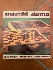 Gioco Scacchi Dama Vintage con Pedine completo