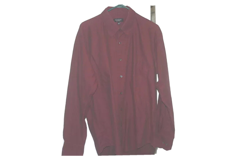 Camicia elegante Yves Saint Laurent 16 1 2 34 35 34 35 quadri bordeaux