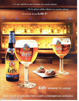 REKLAME WERBUNG 076 2010 la bière Leffe 9°