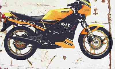 Yamaha RZ350 1984 Aged Vintage SIGN A4 Retro | eBay UK