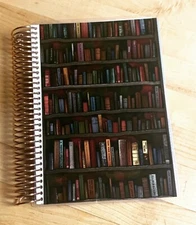 Bookshelf Love of Books Cover Set 4 use w/ Erin Condren A5 Coil Spiral Planner~