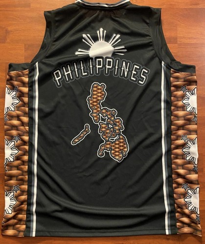 Philippines Filipino Banig 3 Stars And sun Pilipinas Basketball Jersey NEW Rare - Picture 2 of 7