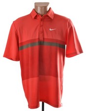 ROGER FEDERER TENNIS POLO 2010S ORANGE SHIRT NIKE SIZE M ADULT