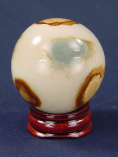 BUTW Polychrome Jasper 1.9" Sphere Carving Healing Stone lapidary 4057K - Picture 1 of 2