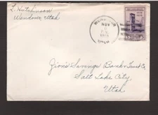 U.S. Postal Cover - Postmark - Wendover, Utah - Nov 6, 1939