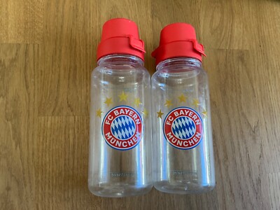 2x FC Bayern München Flasche - Tritan - transparent 0,4 l Trinkflasche FCB