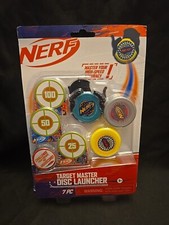 New And Sealed NERF Target Master Disc Launcher 7 pc ages 5 2022 Hasbro
