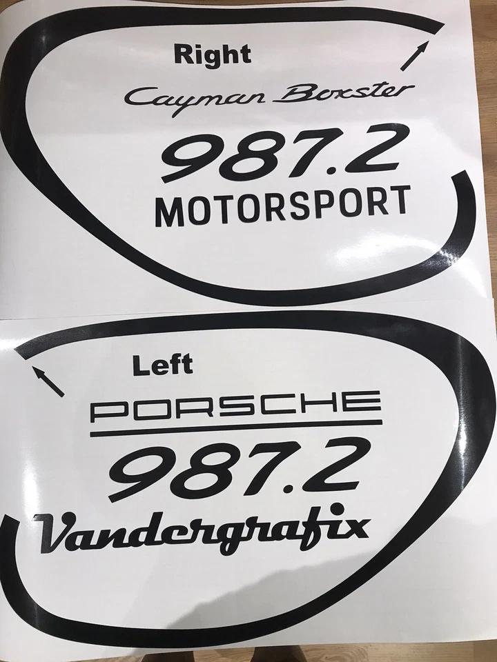 Par de embellecedores de faros negros brillantes para Porsche Cayman/Boxster 987.2 (Vandergrafix) Foto 3 de 4