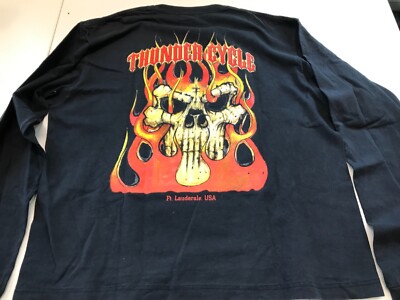 Authentic Pigment Herren Langarm-Shirt Motorrad Thunder Cycle Gr. M schwarz 