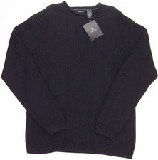 NWT Claiborne Men's 100 Cotton Black Crewneck Sweater, M, 69.50