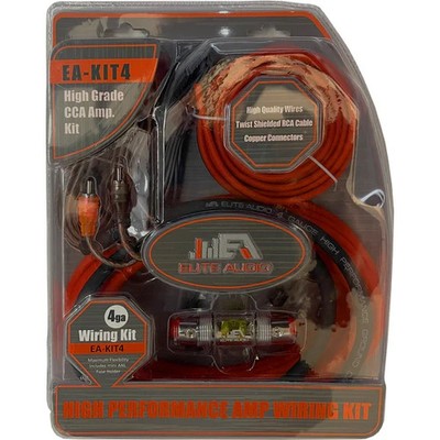 Elite Audio EA-KIT4:  4 Gauge CCA Premium Amp Kit Complete Installation Kit