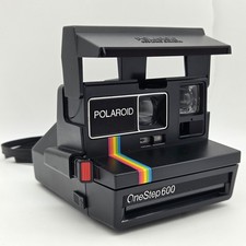 Vtg Polaroid One Step 600 Instant Film Camera Rainbow Stripe Edition - Tested