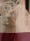 VTG Lace and Tulle Vintage First Communion Veil headpiece Pearl Tiara Catholic — photo 3