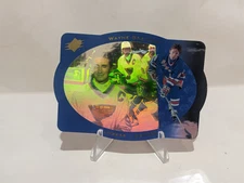 Wayne Gretzky 1996-97 SPX Sample Wayne Gretzky #39 Diecut Holo Foil  Rangers
