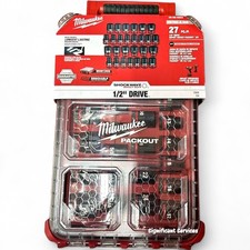 Milwaukee 49-66-6804 27PC SHOCKWAVE 1/2 Impact Duty Socket PACKOUT Metric SAE