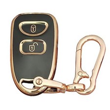 TPU for Hyundai Key Fob Cover Compatible with Hyundai Accent Elantra Black-H-a
