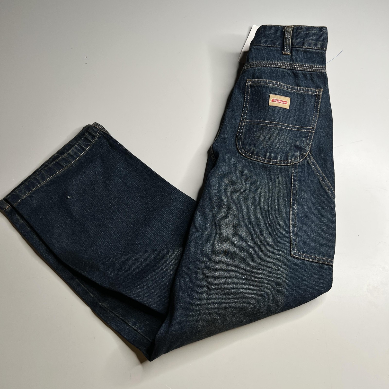 Dickies Jeans Boys 16 Blue Relaxed Fit Carpenter Adjustable 