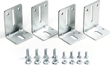 Garage Door Track Jamb Bracket J6, 4 Pack Bracket, Silver 