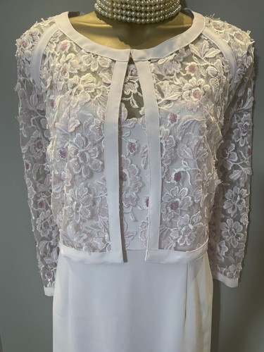 GINA BACCONI PINK MOTHER OF BRIDE OCCASION DRESS JACKET SIZE 16 - Picture 8 of 10