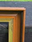 Antique Victorian Deep Well Dark Wood Gold Trim Picture Frame holds 14" x 17" #2 — photo 5