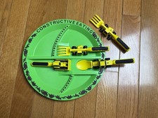 Constructive Eating Plate  Utensils Set   Durable, Kid's Favorite