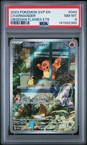2023 POKEMON SVP EN-SV BLACK STAR PROMO #044 CHARMANDER PSA 8