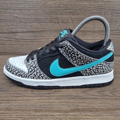 Nike SB Dunk Low Pro Atmos Elephant Größe UK 4,5 Sneaker Leder BQ6817-009 