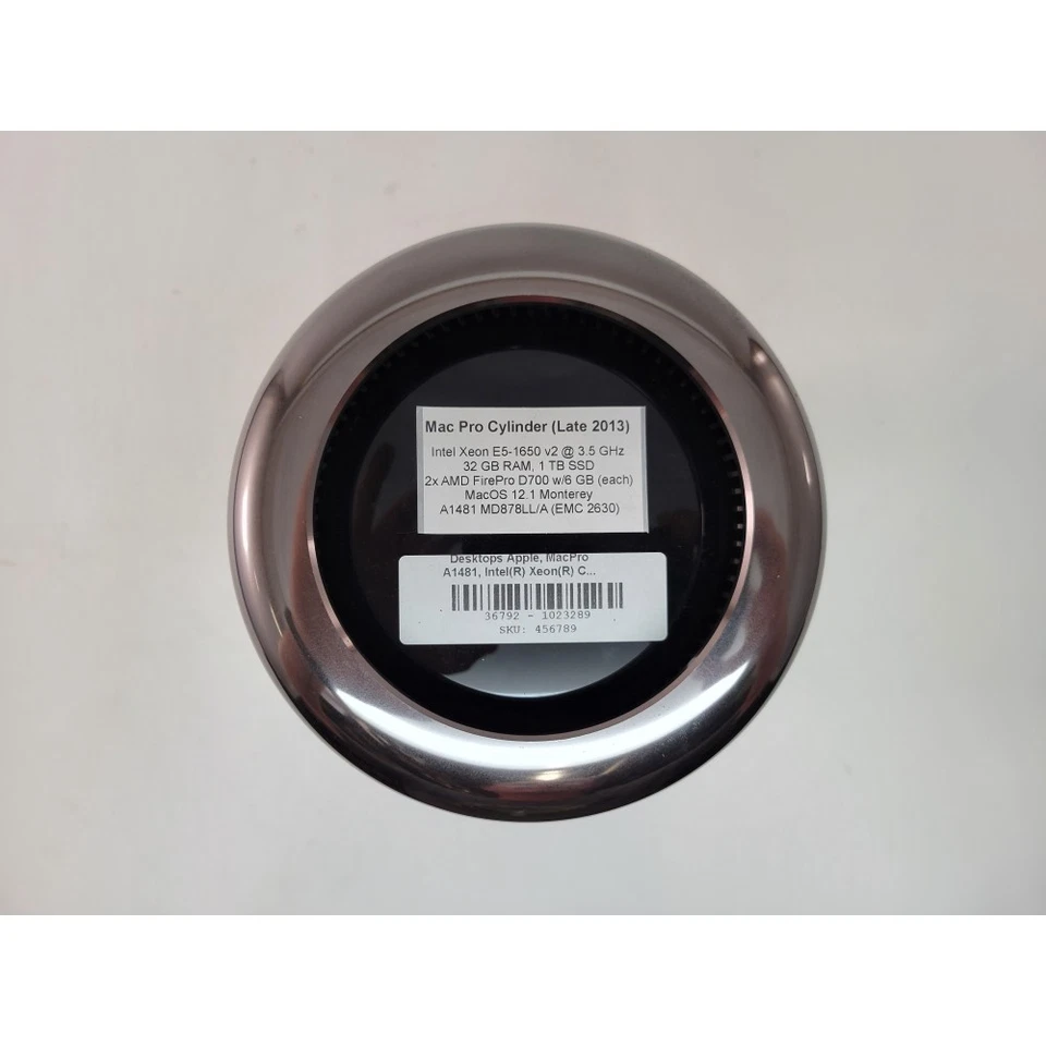 Apple MacPro A1481 MD878LL/A Xeon E5-1650 v2 @ 3.50GHz -32GB- 1TB SSD - Image 2 of 3