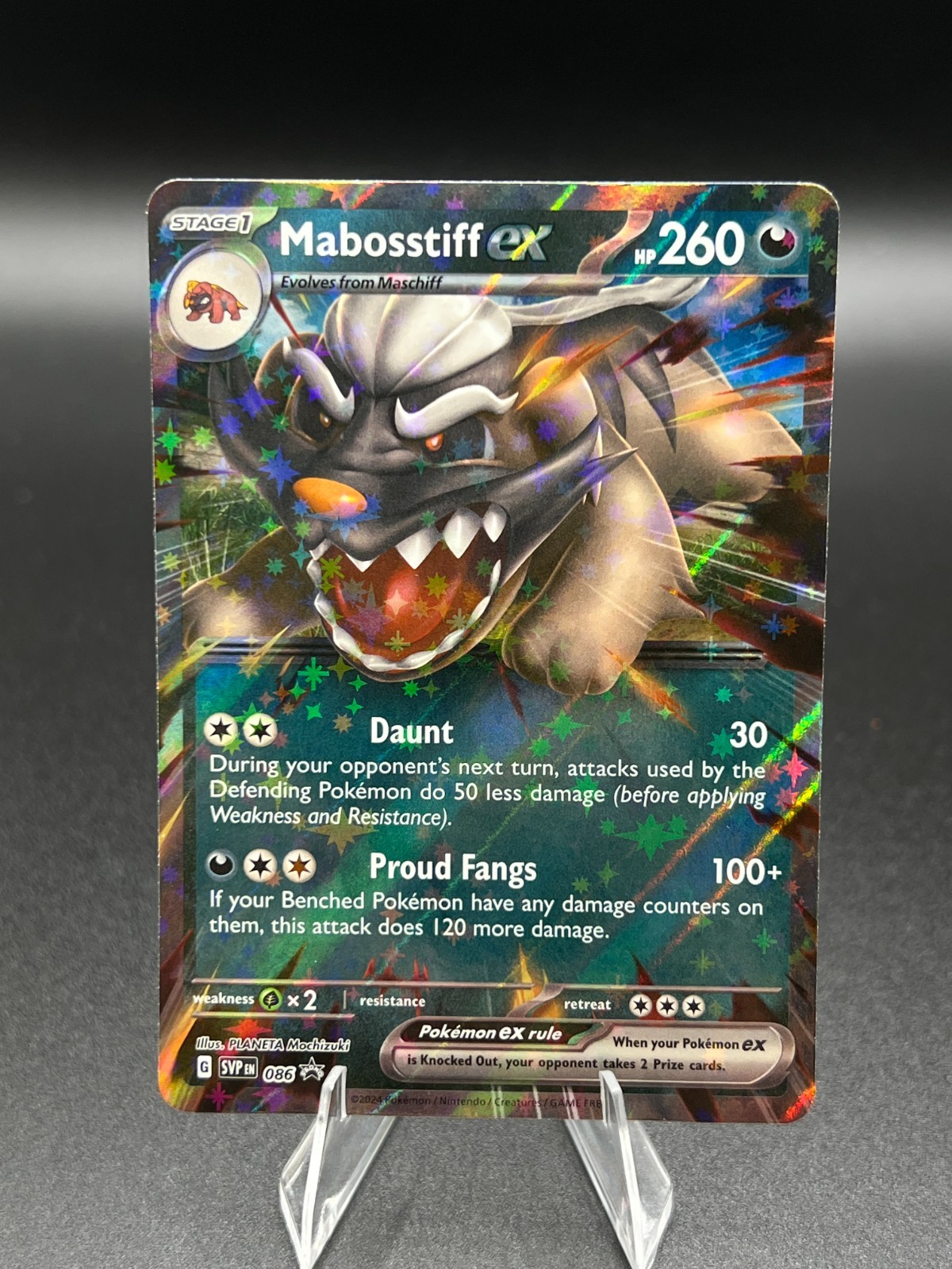 Mabosstiff ex SVP086 Black Star Promo Holo Scarlet & Violet Pokemon TCG NM