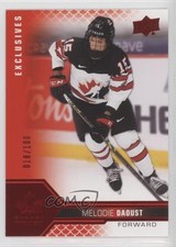 2022 Team Canada Juniors Women's WC UD Exclusives 18/100 Melodie Daoust #48 8tn