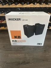 Kicker KB6000 2-Way Full Range Indoor Outdoor Marine Speakers Black New Open Box