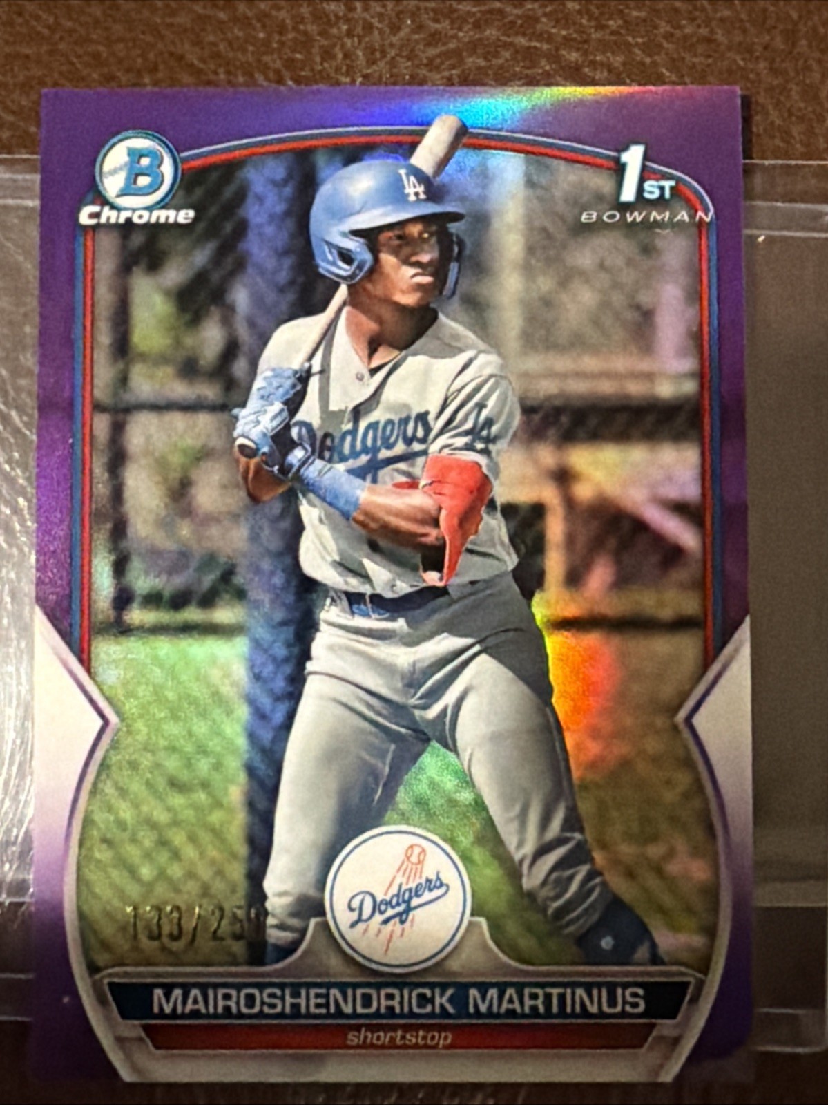 Mairoshendrick Martinus 2023 Bowman Chrome Purple Refractor /250 #BCP-55 Dodgers
