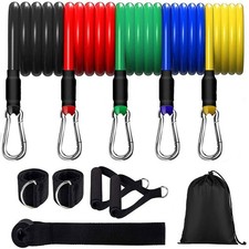 Fitness 11-Piece Resistance Bands Set 150LB - Ultimate Home Gym Kit