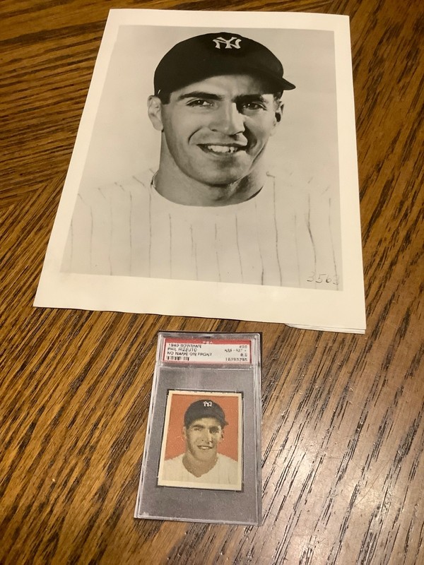1949 PHIL RIZZUTO  PHOTO THAT MADE THE 1949 BOWMAN BASEBALL CARD NY YANKEES !