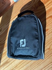 Footjoy Golf Shoe Bag Case Zipped Black Mens Masters PGA Scheffler Tiger Par